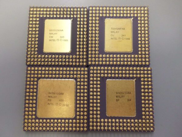 INTEL 486/386(with gold square) CPU for Scrap Gold Recovery